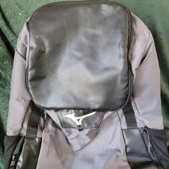 Mizuno Crossover X Baseball Softball School Expandable Backpack Black Gray - Picture 4 of 7